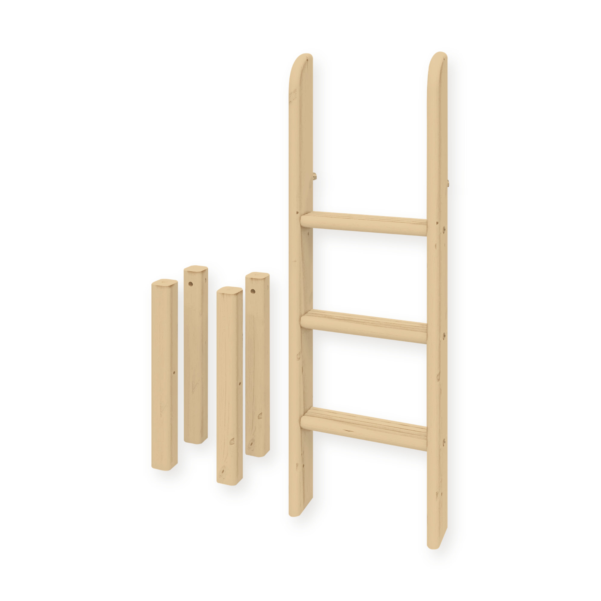 Ladder and Legs for High Bed 120 cm, Pine