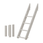 FLEXA GREY slanting bunk bed ladder with 4 anti-slip steps, child-safe edges, fits children’s bedroom furniture.