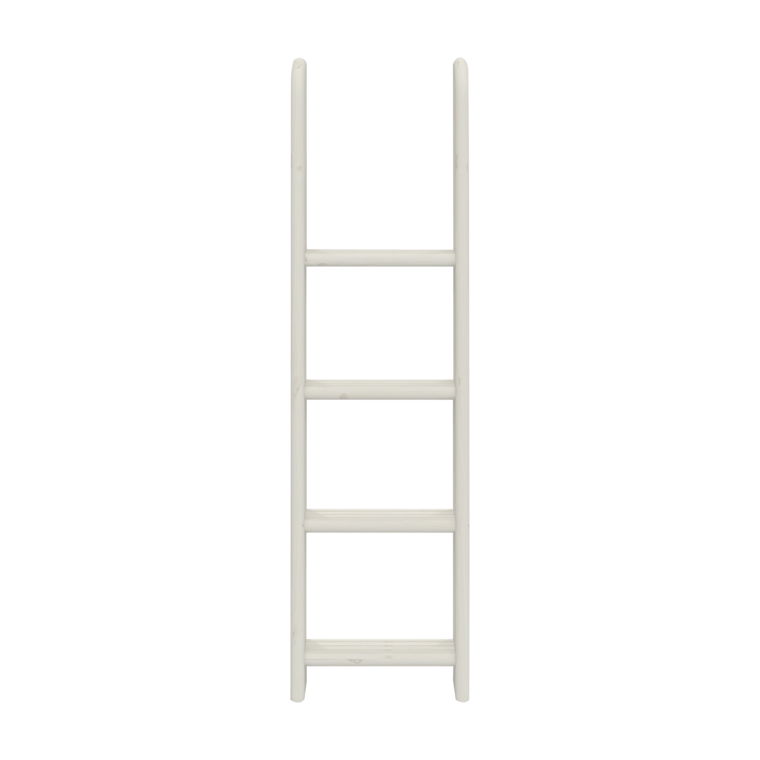 FLEXA WHITE high bed ladder from CLASSIC collection with anti-slip rungs, shown in a child’s bedroom.