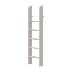 FLEXA grijze rechte ladder van POPSICLE voor hoogslaper, 5 antisliptreden, afgebeeld op een witte achtergrond, met zichtbare kindveilige randen.