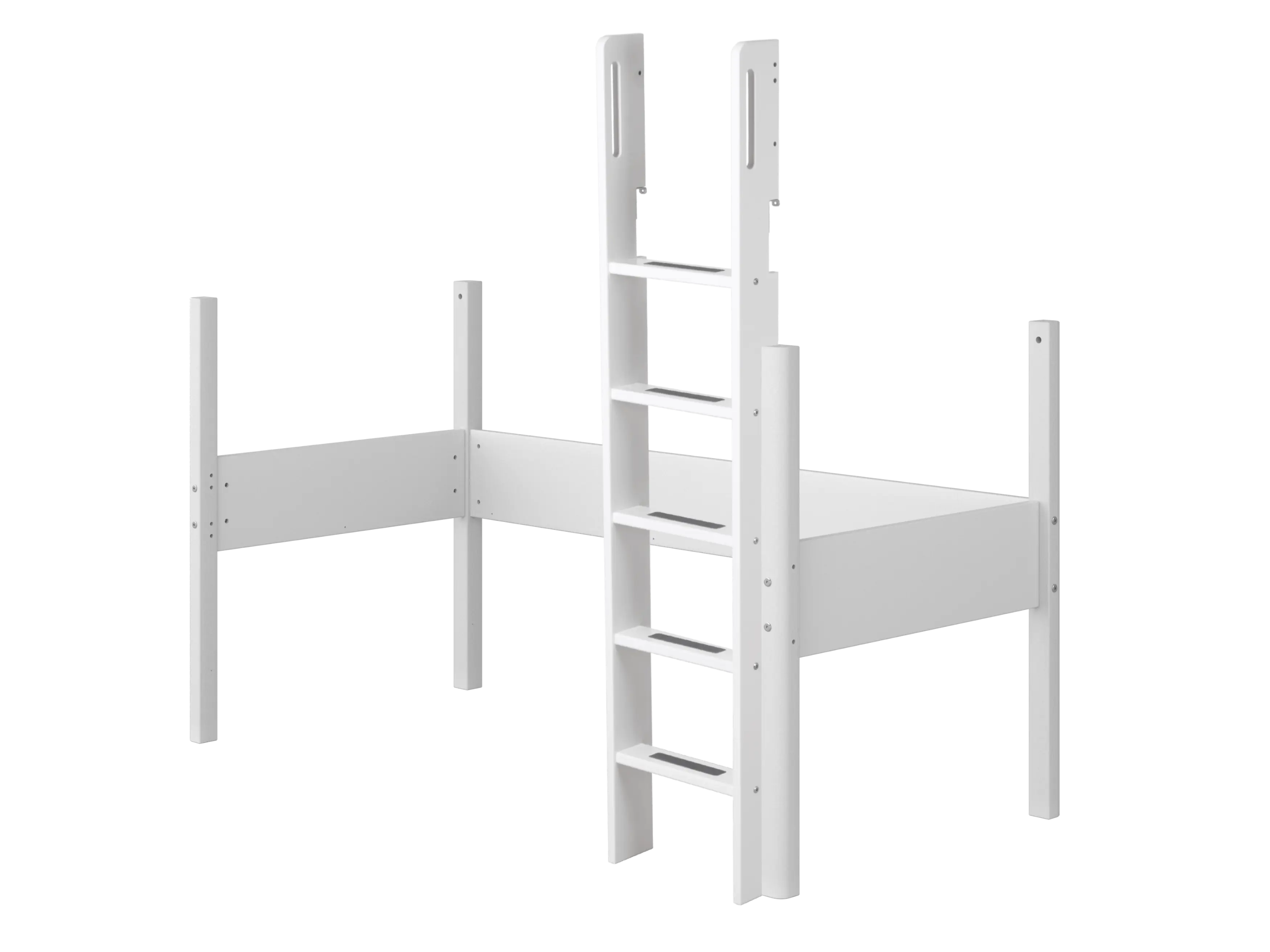 Legs and Ladder for High Bed 184 cm, 90x190 cm, White LADDER_LEGS rails-ladder-and-legs-for-high-bed-white-white  flexa-com.myshopify.com
