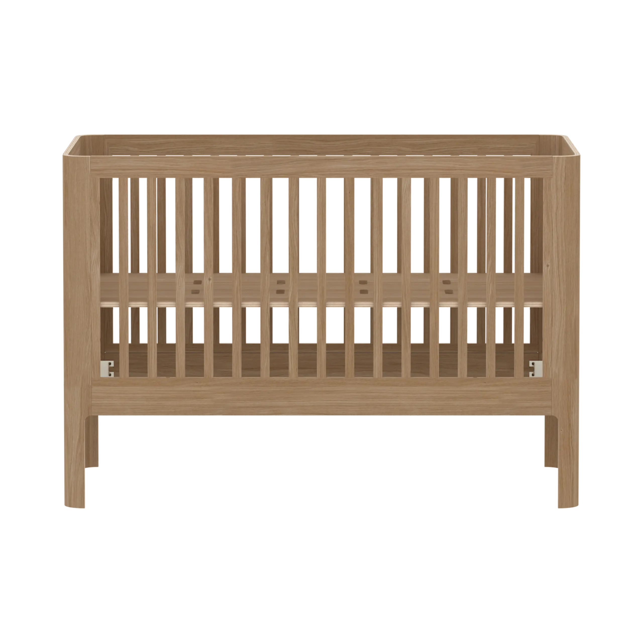 Baby Bed, 140x70 cm, Oak BABYBED baby-bed-140x70-oak-clearlacq-base-in-2-positions  flexa-com.myshopify.com