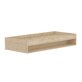 Single Bed with Shelf, 90x200 cm, Pine SINGLE_BED single-bed-with-shelf  flexa-com.myshopify.com