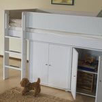FLEXA SAGA Cupboard, 2 doors, White with Grooves, Oak Knobs, view 3