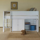 FLEXA SAGA Cupboard, 2 doors, White with Grooves, Oak Knobs, view 6