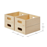 Wooden Storage Box Set - mini, Pine PLAY wooden-storage-box-set-mini  flexa-com.myshopify.com