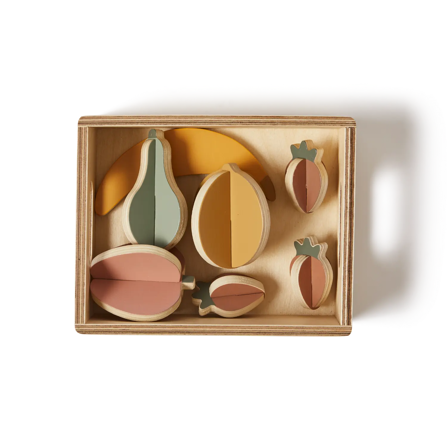 Fruits, 7 pcs, Handpainted PLAY fruits-multicolors-natural-wood  flexa-com.myshopify.com