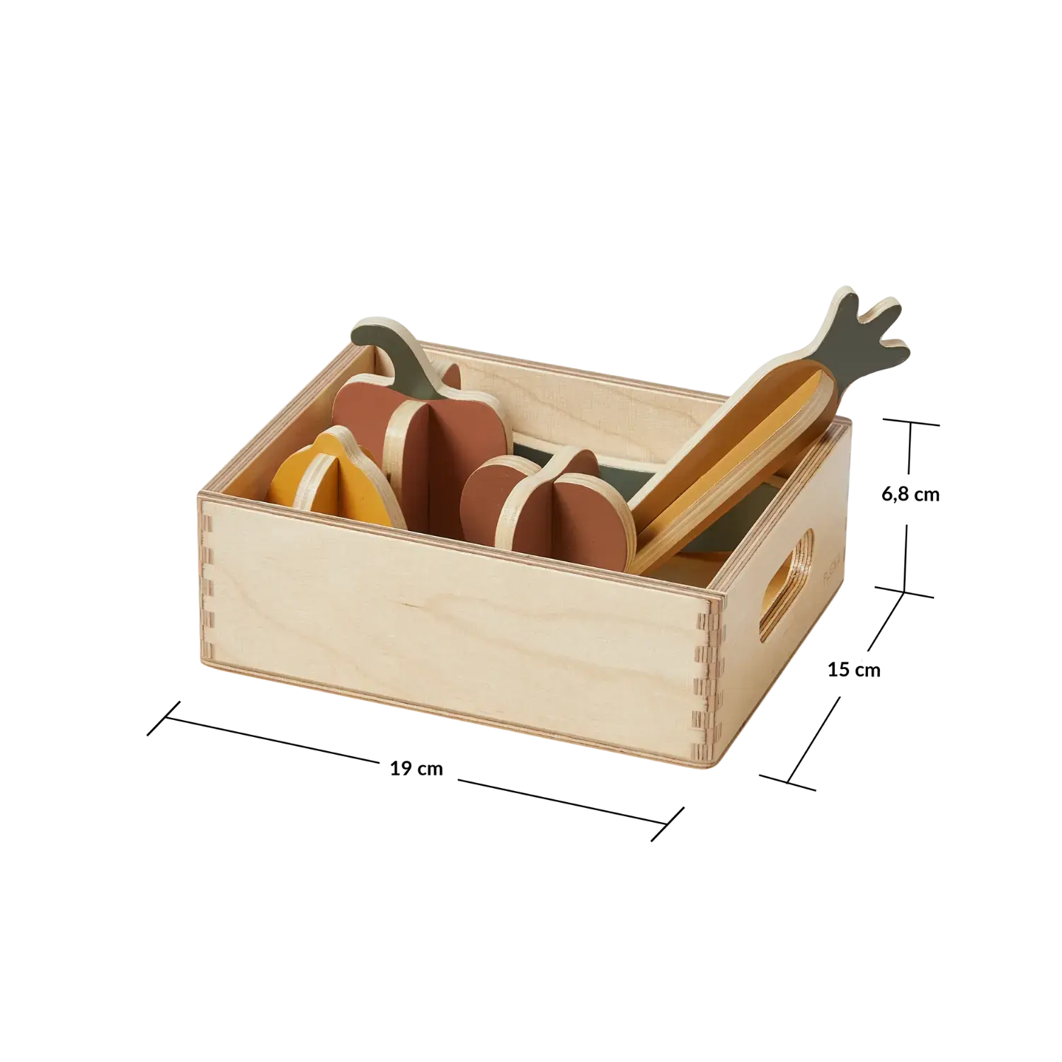 Vegetables, 5 pcs, Handpainted PLAY vegetables-multicolors-natural-wood  flexa-com.myshopify.com