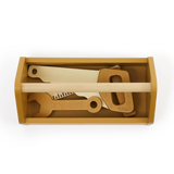 Toolbox, 4 pcs, Handpainted, Yellow PLAY toolbox-mustard-natural-wood  flexa-com.myshopify.com