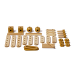 Construction Set, 36 pcs, Handpainted, Yellow PLAY construction-set-mustard-natural-wood  flexa-com.myshopify.com