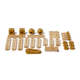 Construction Set, 36 pcs, Handpainted, Yellow PLAY construction-set-mustard-natural-wood  flexa-com.myshopify.com