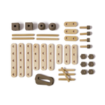 Construction Set, 36 pcs, Handpainted, Brown PLAY construction-set-brown-natural-wood  flexa-com.myshopify.com