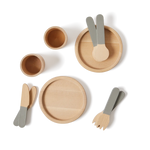 Tableware, 10 pcs, Handpainted, Green PLAY tableware-greenish-natural-wood  flexa-com.myshopify.com