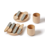 Tableware, 10 pcs, Handpainted, Green PLAY tableware-greenish-natural-wood  flexa-com.myshopify.com