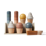 Ice Cream Set, 22 pcs, Handpainted PLAY ice-cream-set-multicolors-natural-wood  flexa-com.myshopify.com