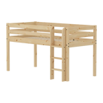 Mid-High Bed with Safety Rails, 90x200 cm, Pine MID_HIGH-BED fr51-mid-high-bed  flexa-com.myshopify.com