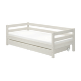 Single Bed with Storage, 90x200 cm, White