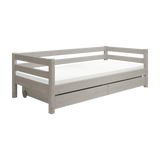 Single Bed with Storage, 90x200 cm, Grey