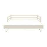 Single Bed 90x200 cm with Pull-out Bed 90x190 cm, White
