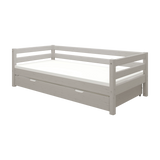 Single Bed 90x200 cm with Pull-out Bed 90x190 cm, Grey