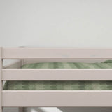 Bunk Bed 154 cm with Pull-out Drawer, Ladder and Safety Rail, 90x200 cm, Grey