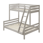 FLEXA grey slanting bunk bed ladder, solid pinewood with anti-slip steps, child-safe design for children’s bedroom.