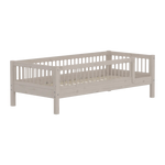 Single Bed with Safety Rail, 90x200 cm, Grey SINGLE_BED single-bed-with-scandinavian-safety-rail-3-4-bars-grey-washed  flexa-com.myshopify.com