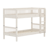 Bunk Bed 154 cm with Ladder and Safety Rail, 90x200 cm, White BUNKBED bunk-bed-with-safety-rail-white-washed  flexa-com.myshopify.com