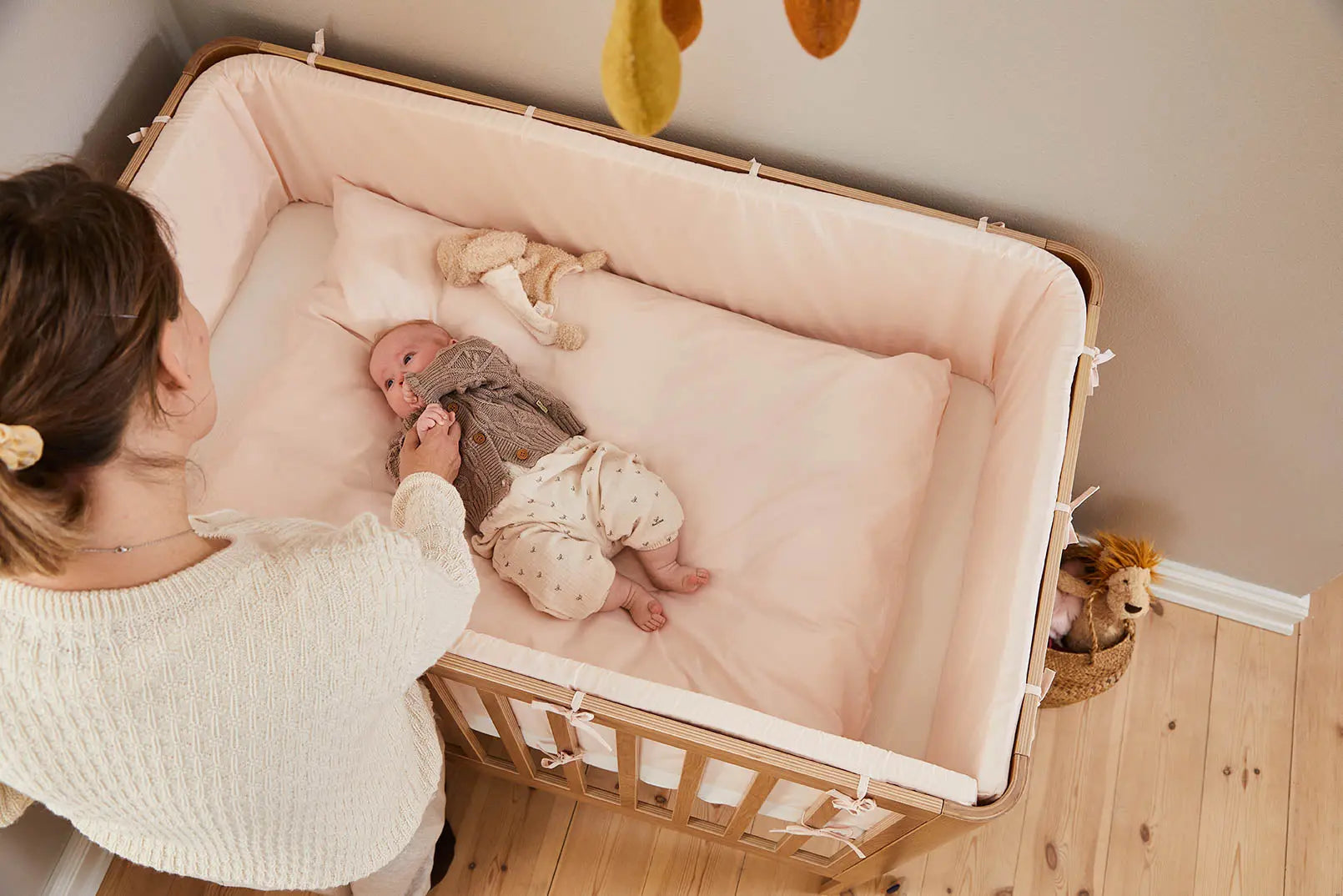 Bed Bumper, 120x70x30 cm, Rose TEXTILE ACTIVE flexa-com.myshopify.com