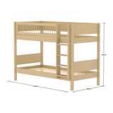 Bunk Bed 154 cm with Ladder and Safety Rail, 90x200 cm, Sand BUNKBED 90X200 flexa-com.myshopify.com