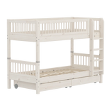 Bunk Bed 154 cm with Storage and Safety Rail, 90x200 cm, White BUNKBED 200 flexa-com.myshopify.com