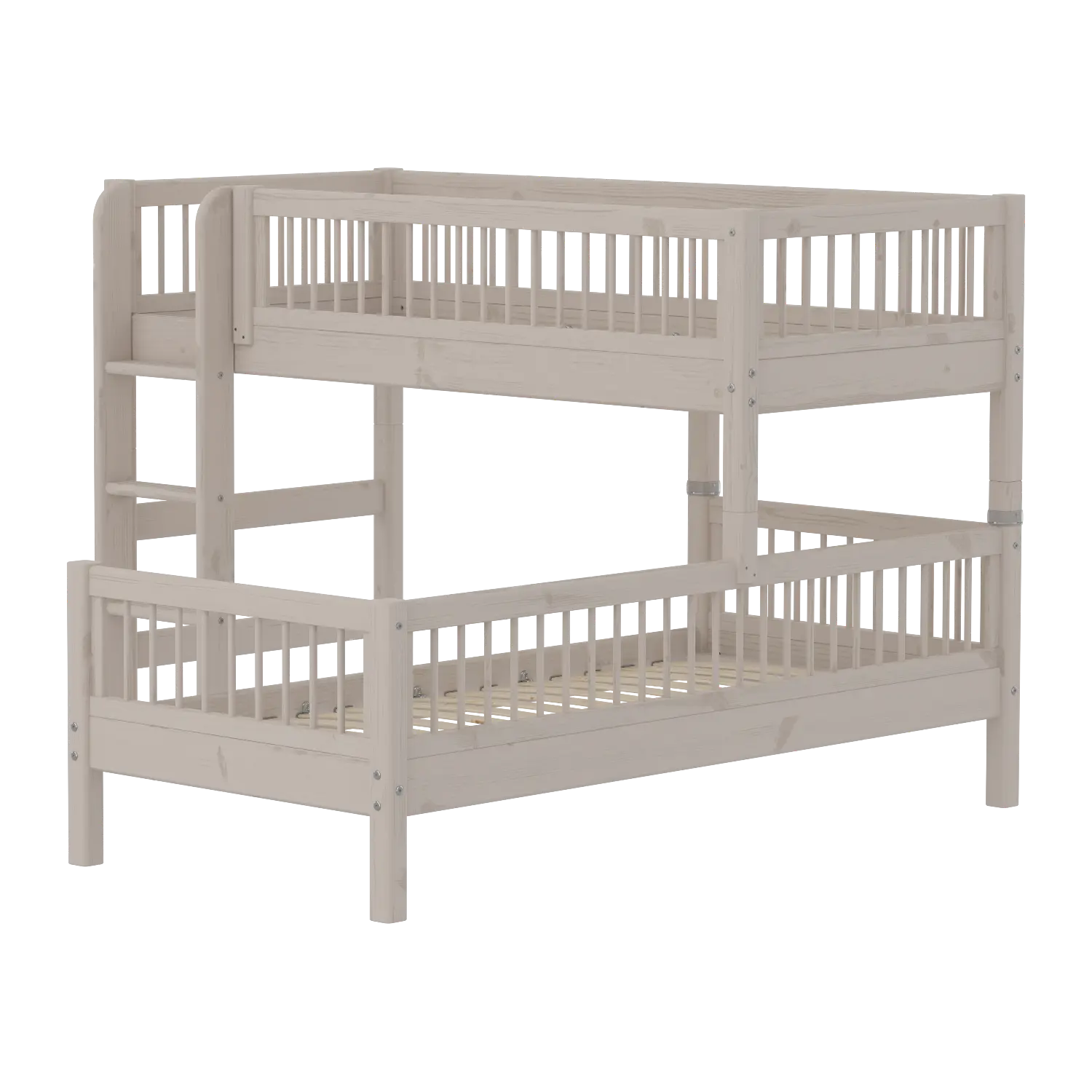 Bunk Bed with Ladder and Safety Rail, 90x200 cm, Grey BUNKBED 200 flexa-com.myshopify.com