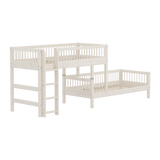 Bunk Bed with Ladder and Safety Rail, 90x200 cm, White BUNKBED 200 flexa-com.myshopify.com