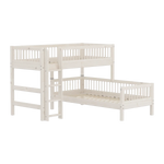 Bunk Bed with Ladder and Safety Rail, 90x200 cm, White BUNKBED 200 flexa-com.myshopify.com
