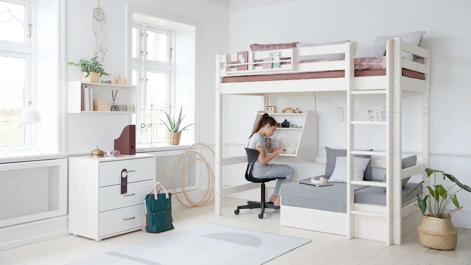 Click-on Desk for High-Beds, White ACCESSORIES ACTIVE flexa-com.myshopify.com