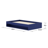 Double Bed with Shelf, 120x200 cm, Blue/Pine  120X200 flexa-com.myshopify.com