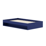 Double Bed with Shelf, 120x200 cm, Blue/Pine  120X200 flexa-com.myshopify.com