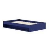 Double Bed with Shelf, 120x200 cm, Blue/Pine  120X200 flexa-com.myshopify.com