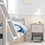 Family Bunk Bed 184 cm with Ladder and Safety Rail, 90/140x200 cm, White BUNKBED 200 flexa-com.myshopify.com