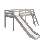 High Bed 120 cm with Slide and Ladder, 90x200 cm, Grey MID_HIGH-BED 200 flexa-com.myshopify.com