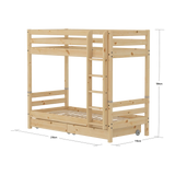 High Bunk Bed with Storage, 90x200 cm, Pine BUNKBED 200 flexa-com.myshopify.com