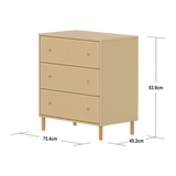 SAGA Chest, 3 drawer, Sand with Grooves CHEST ACTIVE flexa-com.myshopify.com
