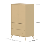 SAGA Cupboard, 2 door & 2 drawer, Sand CUPBOARD ACTIVE flexa-com.myshopify.com