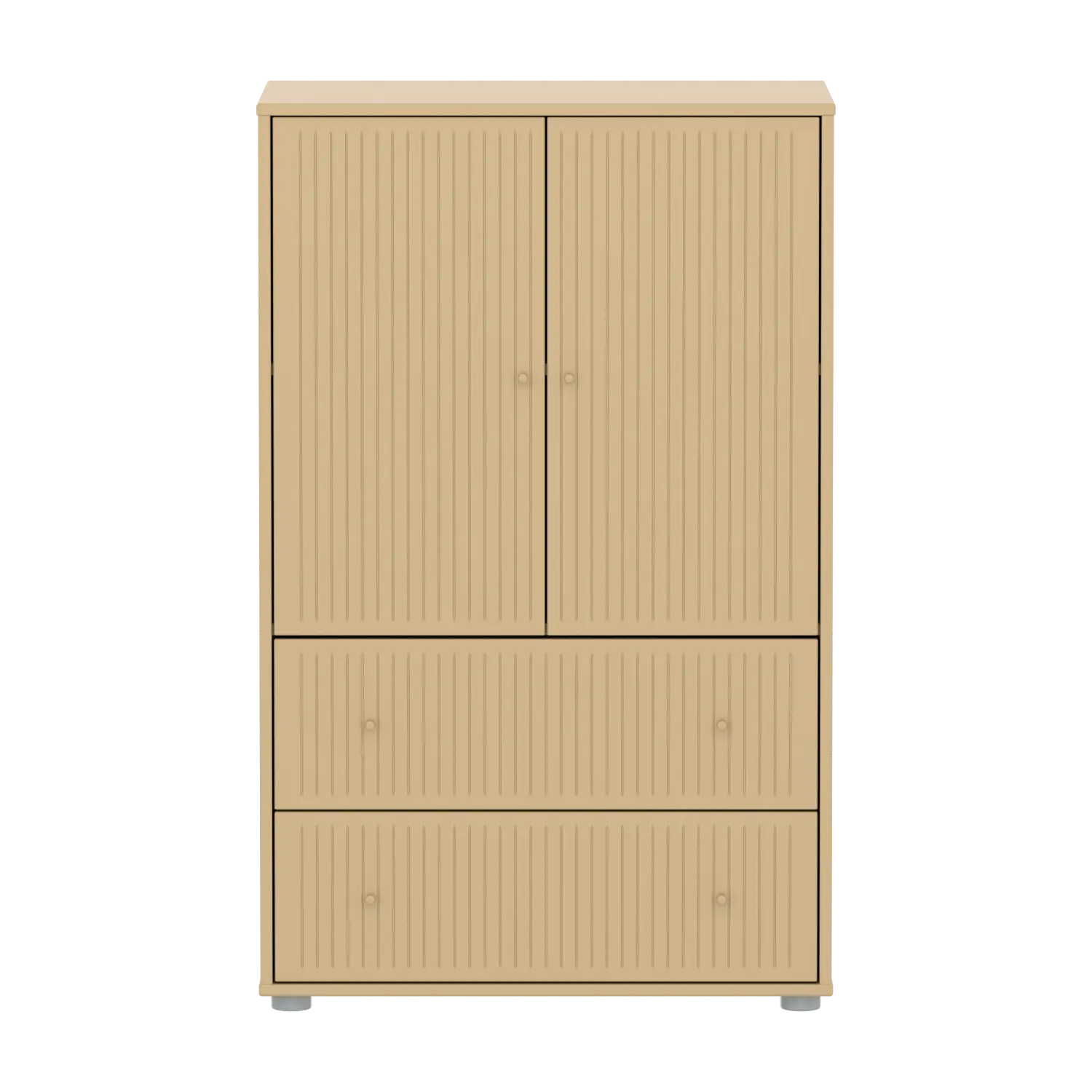 SAGA Cupboard, 2 door & 2 drawer, Sand with grooves CUPBOARD ACTIVE flexa-com.myshopify.com
