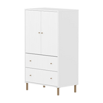 SAGA Cupboard, 2 door & 2 drawer, White with grooves CUPBOARD ACTIVE flexa-com.myshopify.com