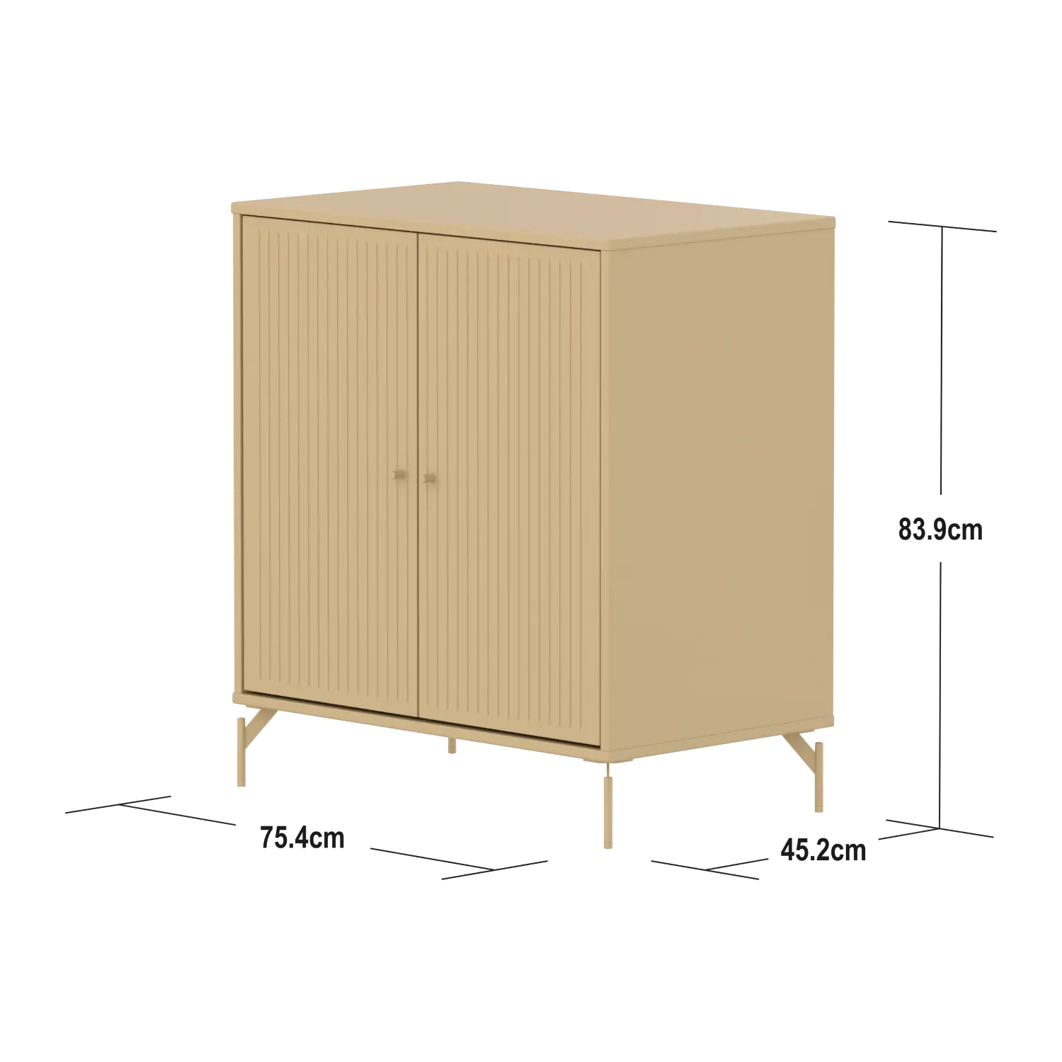 SAGA Cupboard, 2 doors, Sand with grooves CUPBOARD ACTIVE flexa-com.myshopify.com