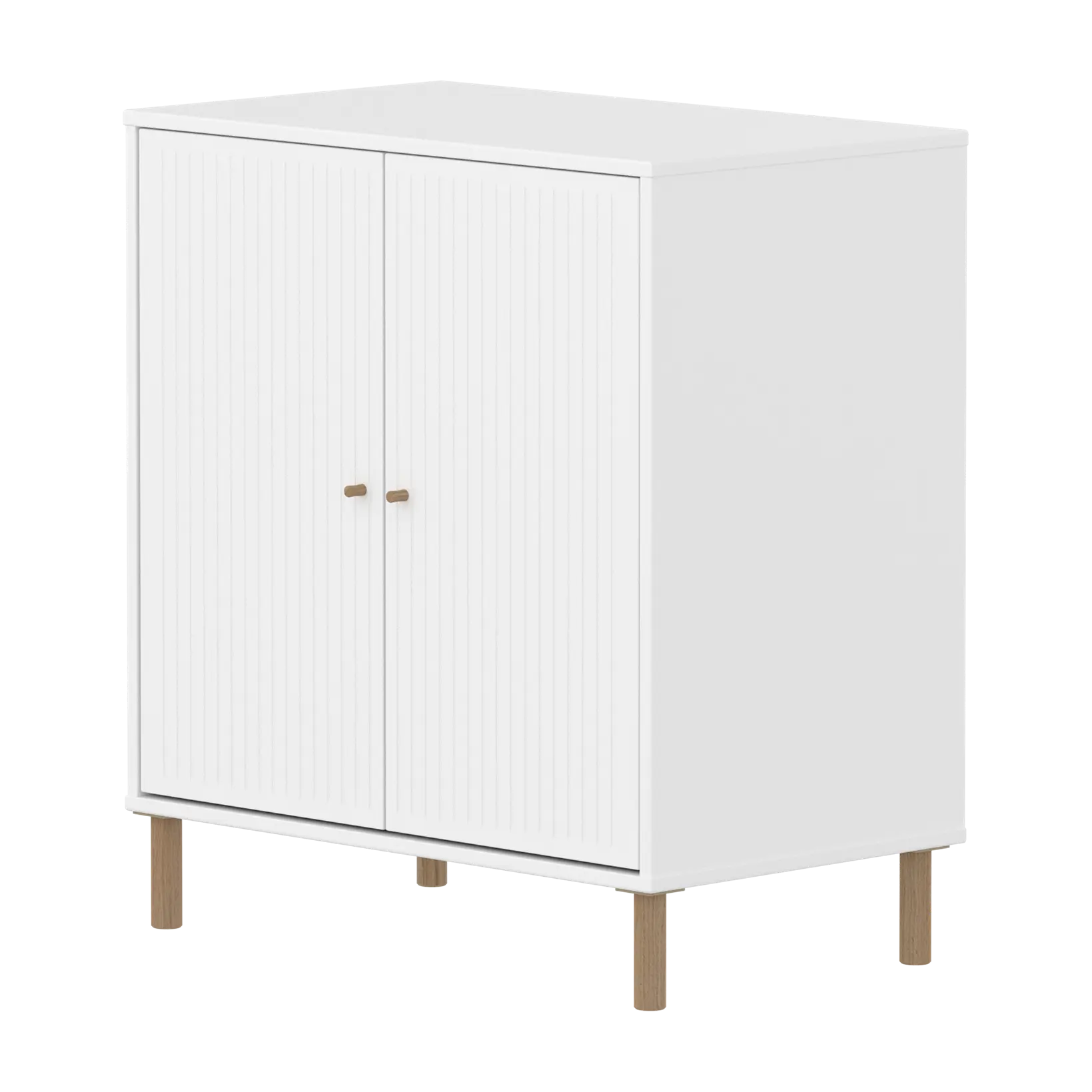 SAGA Cupboard, 2 doors, White with grooves CUPBOARD ACTIVE flexa-com.myshopify.com