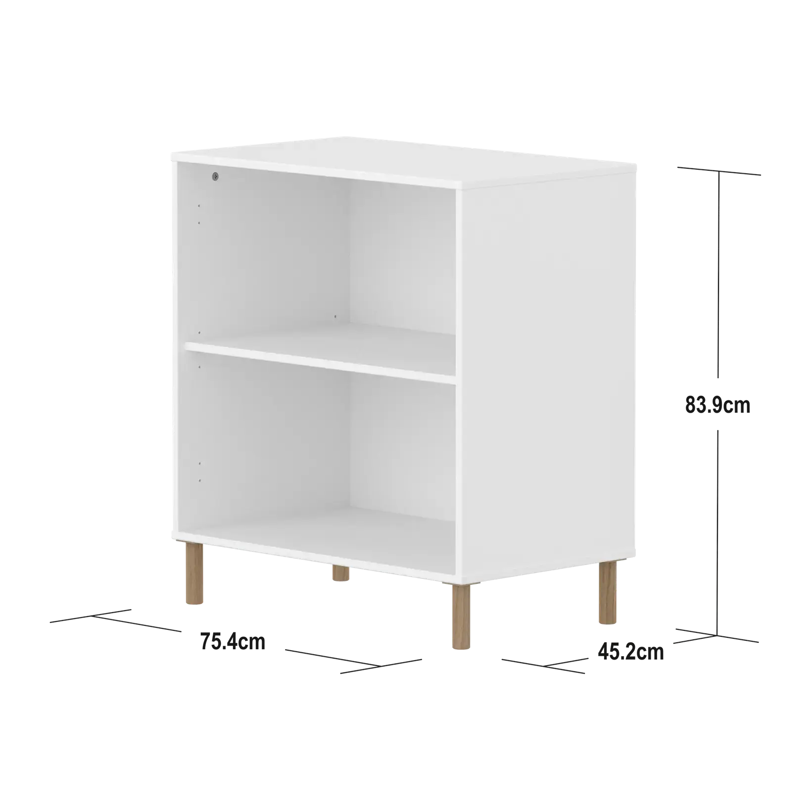 SAGA Shelf unit, 1 shelf, White BOOKCASE ACTIVE flexa-com.myshopify.com