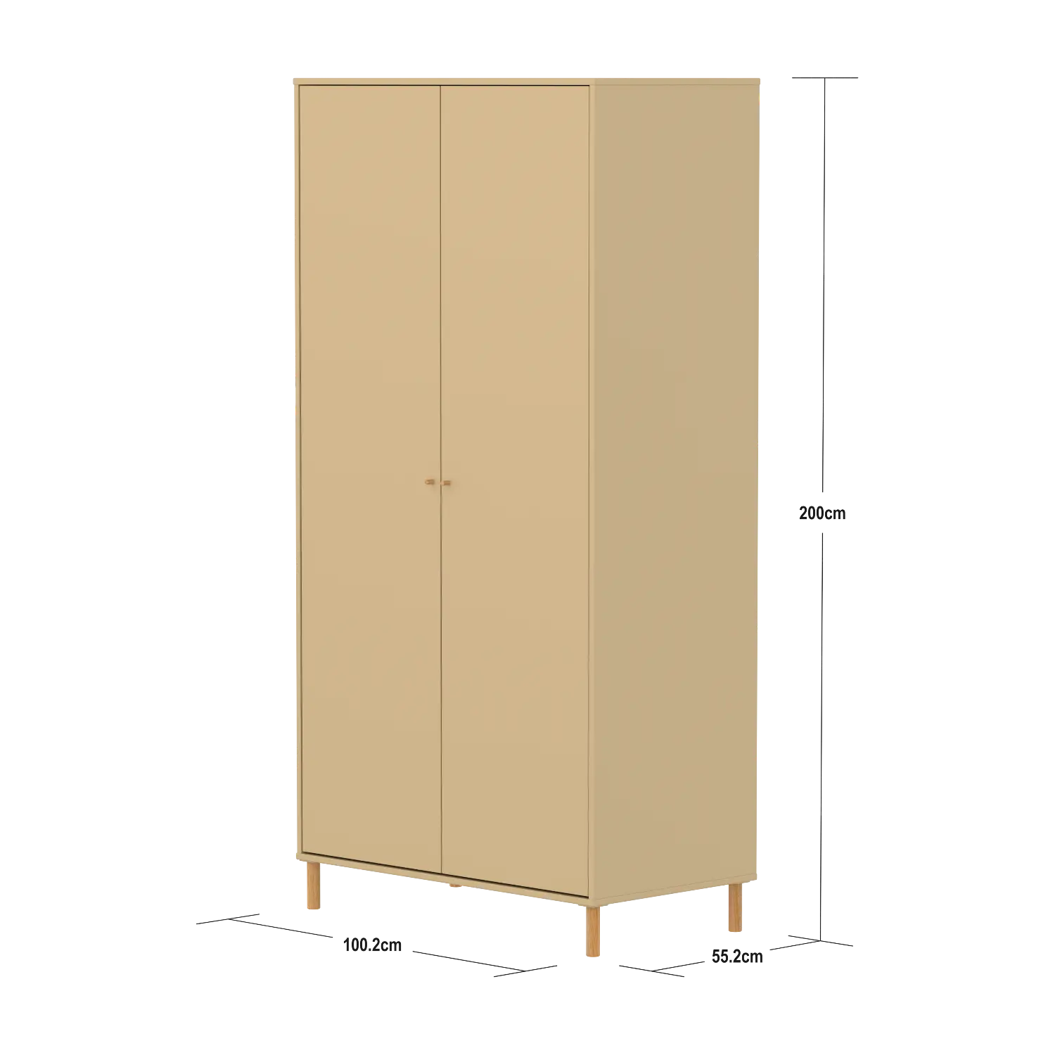 SAGA Wardrobe, 2 door, Sand WARDROBE ACTIVE flexa-com.myshopify.com
