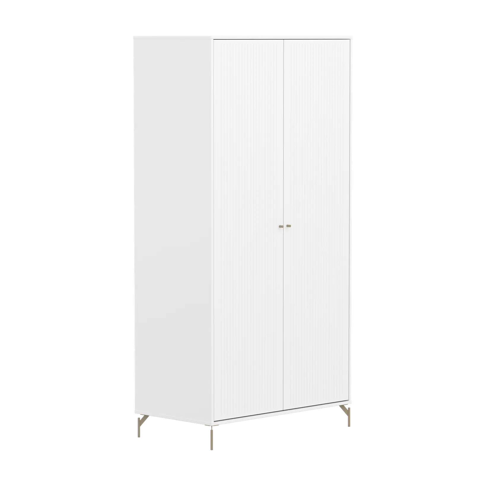 SAGA Wardrobe, 2 door, White with grooves WARDROBE ACTIVE flexa-com.myshopify.com